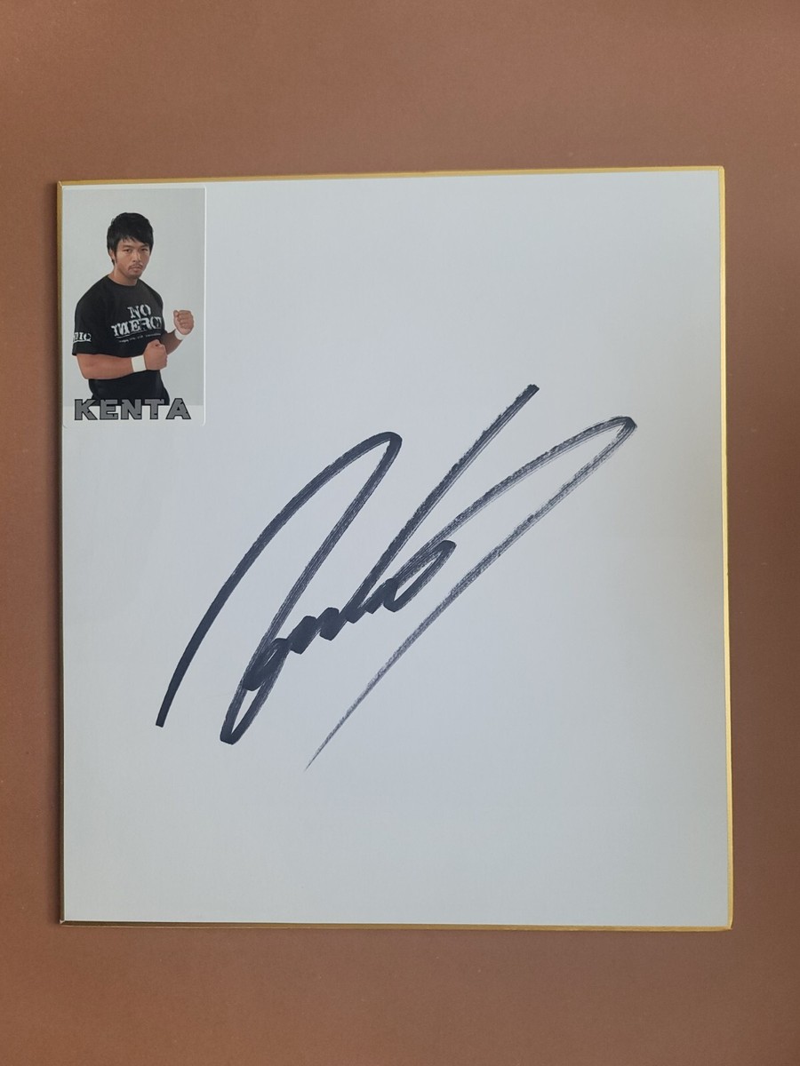 KENTA Hand Signed Japanese Shikishi Board Autograph NJPW New Japan