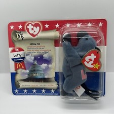 Vintage Ty Beanie Baby Lefty The Donkey 2000 Brand New Sealed