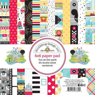 Neu Doodlebug 6'' x 6'' Papierblock Spaß im Park 