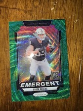 2024 Panini Prizm - Emergent Green Wave Prizm #8 Brock Bowers (RC)