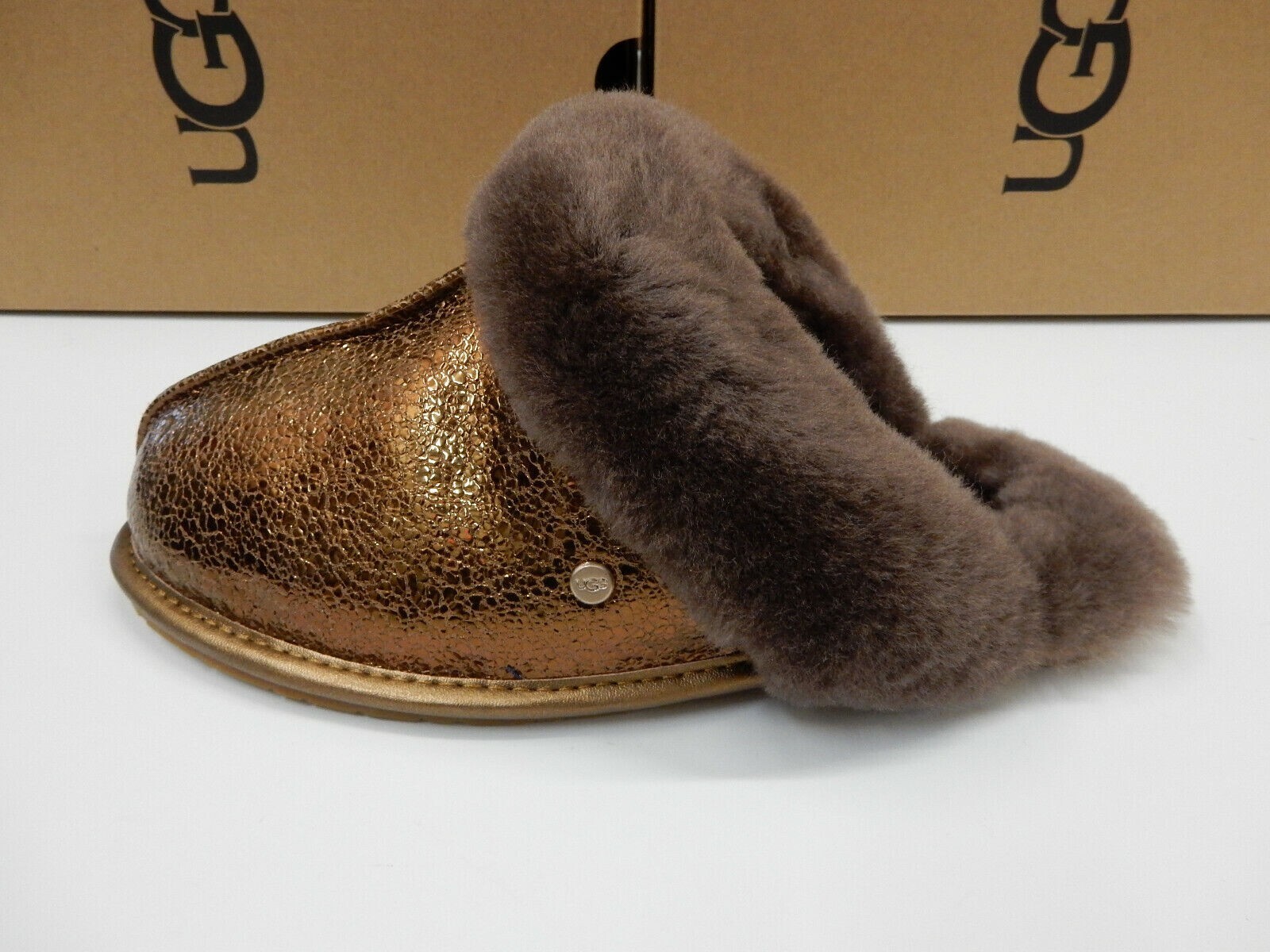PANTOFOLA D’ORO UGG Donna Scuffette II Bronzo Scintillante Metallizzato 6