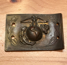 VINTAGE UNITED STATES MARINE CORPS FRONT BRASS BELT BUCKLE ANCHOR  GLOBE
