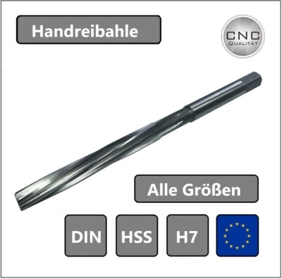 CNC QUALITÄT Handreibahle Reibahle H7 DIN206B Ø 3 / 4 / 5 / 6 / 8 / 10 bis 20 mm