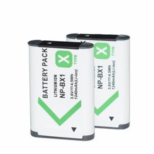 Image of 2pk Battery For SONY NP-BX1 Cybershot HDR AS100 PJ240E HX60V HX400V DSC-RX1r