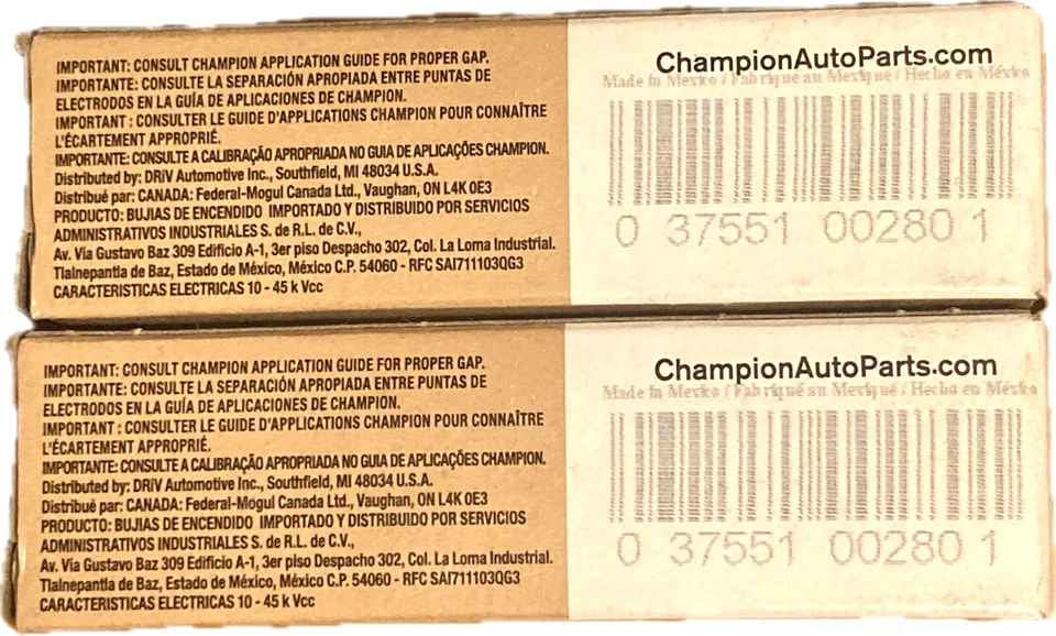 Lote de 2 bujías Champion 830/RL86C Copper Plus para una amplia gama de motores Foto 3 de 3