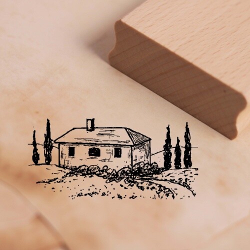 Motivstempel Toskana Haus - Stempel Italien 58 x 28 mm - Bild 1 von 1
