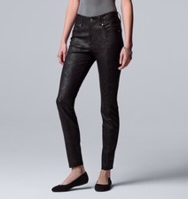 Women’s Simply Vera Vera Vang High Rise Ponte Skinny Pants Size Large