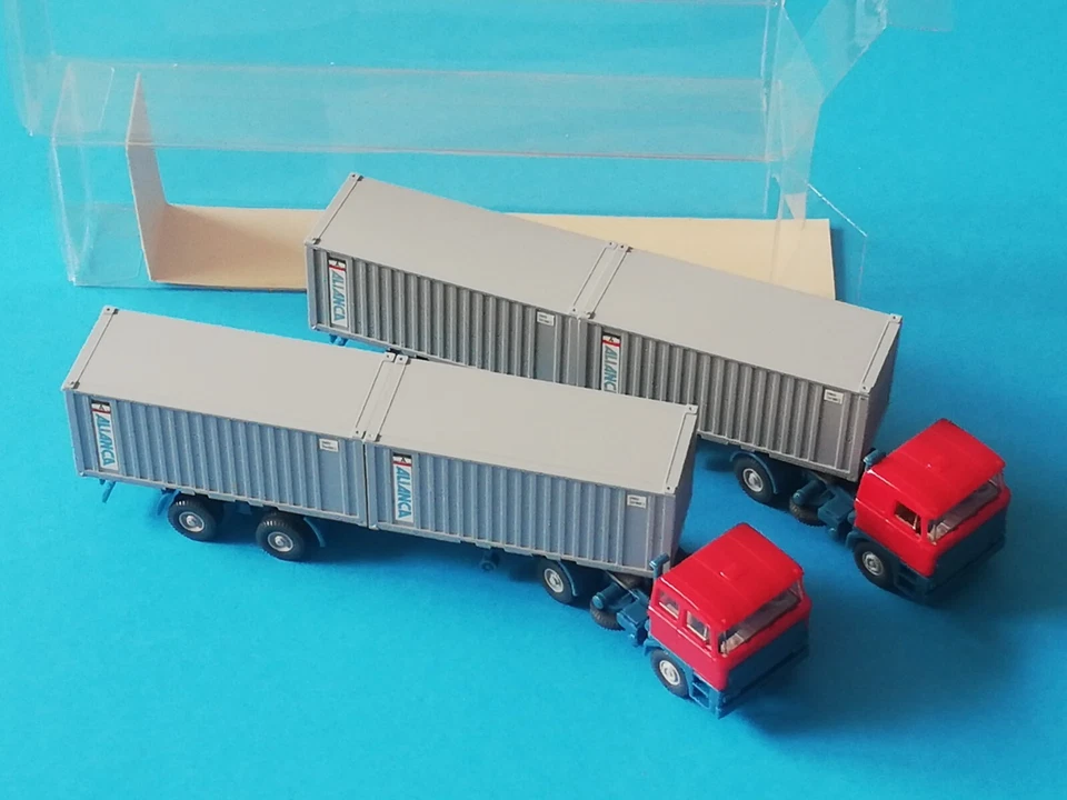 Wiking 1/87 DAF Container Zug Alianca - Konvolut 2 verschiedene Serie + Werbe - Bild 2 von 4