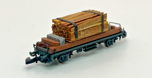 Z Scale Marklin 8803 BR24 4x Custom Freight Cars Custom Wood Case - Picture 10 of 18