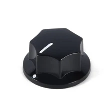 5pcs Black Pedal Effect Bass Jazz Guitar Audio Amp Knob 6mm Solid Shaft