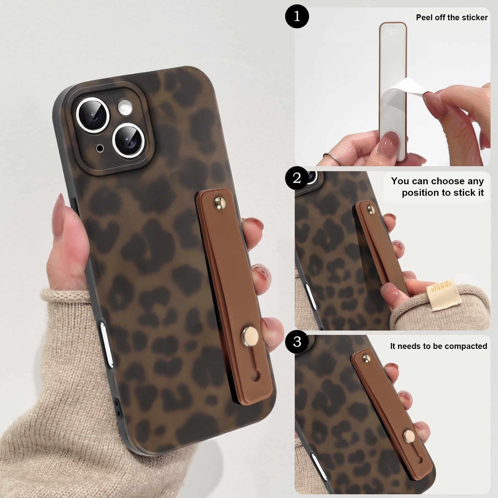 Housse iPhone 14 léopard avec sangle pour vos sorties urbaines - 2