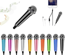 DELADOLA Mini Microphone,Portable Vocal Tiny Microphone, Asmr Microphone,Phone M