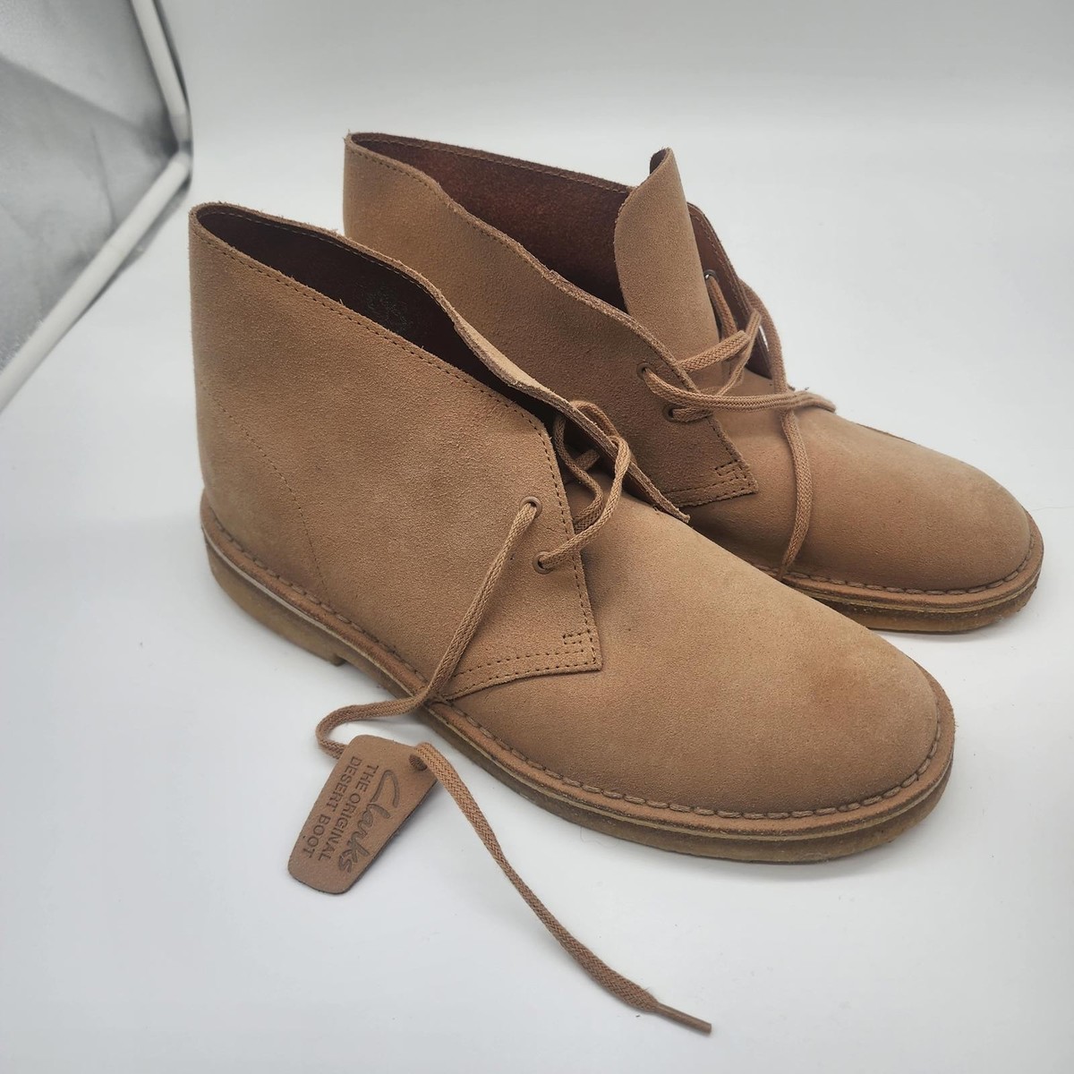 New Suede Clarks desert boot beige 9.5 sand NEW MEN CLARKS ORIGINAL DESERT TREK HI SAND SUEDE BOOT  main image 4