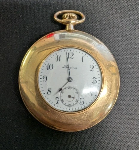 Antique Longines 16 Jewels Gold Filled Pocket Watch, Pre-Owned, Runs (37-#01)