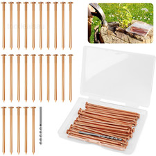 25 Pack Copper Nails for Killing Trees 3.15"-25 pcs, Copper-colored
