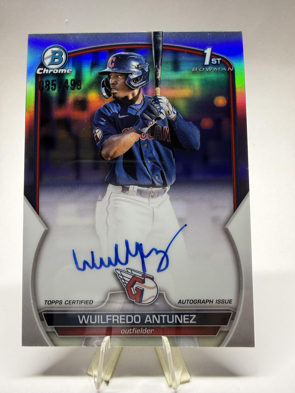 2023 Bowman Chrome #CPA-WAN Wuilfredo Antunez Prospect Auto Refractor /499 AU