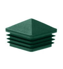 Zierstopfen 100x100mm f&uuml;r Vierkantrohre Quadratstopfen Gr&uuml;n Endkappen