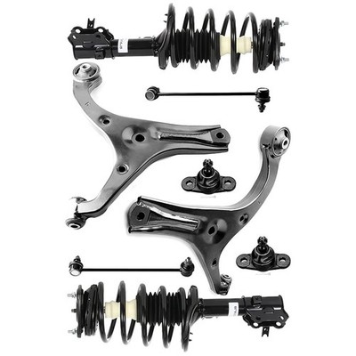 Front Strut Kit Ctrl Arm Lower Ball Jts Stab Link 8PCS for Rio/Rio5/Accent 06-11