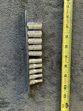 Snap On 1/4” Drive Semi Deep Socket Set, Sae, 6pt…..Descrip For Sizes….cdcd