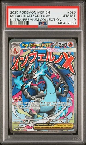 2025 POKEMON MEP PROMO ULTRA-PREMIUM COLLECTION #023 MEGA CHARIZARD X EX PSA 10
