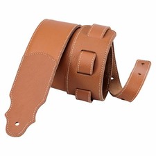 Guitar Strap, 2.5" Wide Soft Head Layer Cowhide Leather Guitar Straps with Fo...