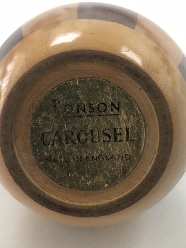Vintage Collectable Ronson Carousel Two Tone Wooden Table Lighter - Picture 2 of 5