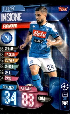 card match attax champions topps 2019/20 # NAP10 lorenzo insignia SSC Napoli