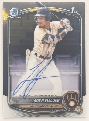 2025 Bowman Jadyn Fielder Chrome Auto #CPA-JF 1st Prospect Milwaukee Brewers