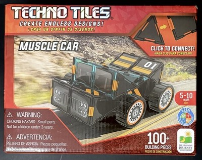 New Techno Tiles Plastic Muscle Car 3D Puzzle 100+ Building Pieces Stem Product