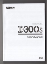Nikon D300s Digital Camera Genuine User's Manual / Instruction Guide In English