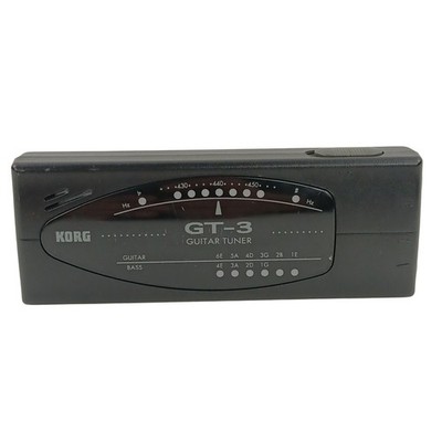 Korg GT-3 Guitar Bass Tuner Portable Digital LED 430-450Hz 9V Battery 1/4in IO