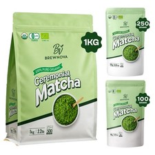 Brewnova Organic Matcha Green Tea Powder 100% Pure Premium Ceremonial Grade Tea