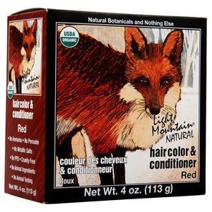 Натуральный краситель и кондиционер для волос Lotus Brands Light Mountain Natural Красный, 4 унции