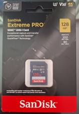 SanDisk Extreme PRO 128GB UHS-I SDXC 200MB/s U3 V30 4k UHD class 10 - BRAND NEW