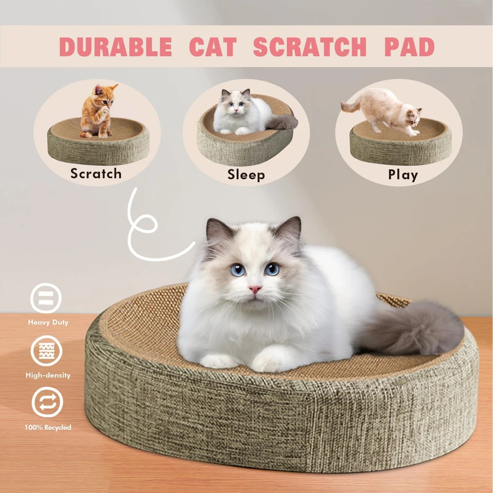 Cat Scratch Board Nest Household Kitten Scratch Bed Pet Scratcher Mat Cat Toys - Image 4 of 4