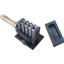 Efficient Cast Iron Jewelry Ingot Mold: 4 Size Configuration for Metal Casting