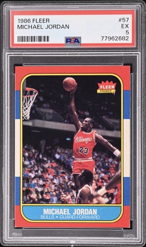 1986-87 Fleer - Michael Jordan #57 (RC) Beautiful Eye Appeal PSA 5 🔥