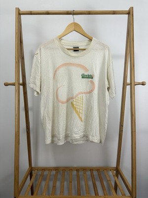 VTG Gorin's Ice Cream Homemade Paper Thin Burnout Worn Boxy T-Shirt Size XL
