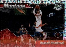 2019-20 Panini Mosaic Montage Fast Break Silver #4 Russell Westbrook - BSK