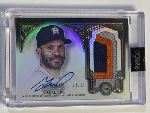 2023 Topps Dynasty Jose Altuve #DAP-JA7 gioco usato patch auto Astros #/10 - Foto 1 di 2