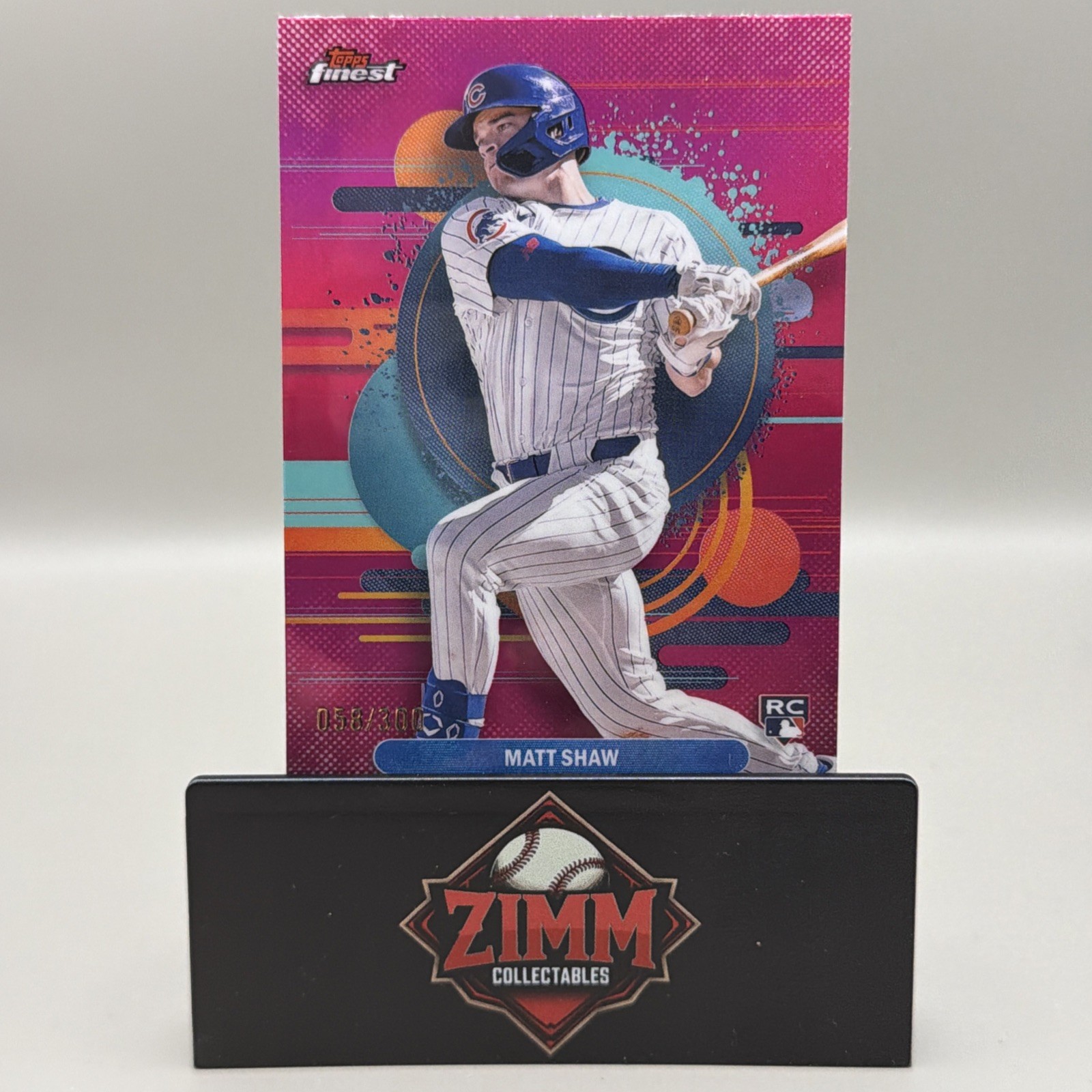 2025 Topps Finest - Uncommon Matt Shaw #162 Magenta Refractor /300 (RC)