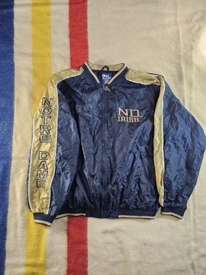 Vintage 90s Notre Dame Fighting Irish Pro Player  Windbreaker Full Zip Size L