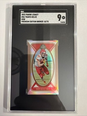 2022 Panini Legacy Travis Kelce #46 Premium Edition Mini Bronze /75 SGC 9 Chiefs