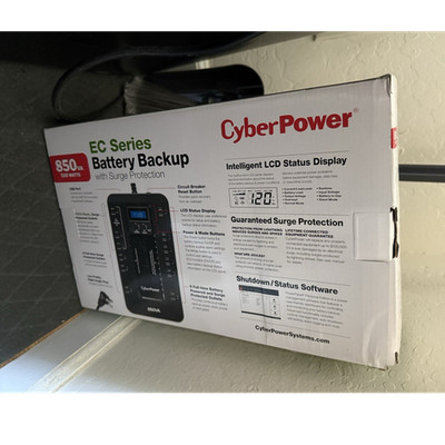 CyberPower EC850LCD Battery Backup UPS 850VA 510W Surge Protection LCD Display