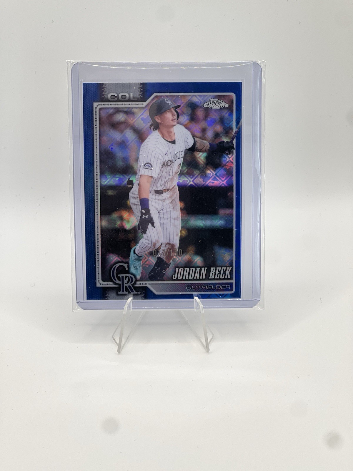 2026 Jordan Beck Blue Logofractor /150 Colorado Rockies