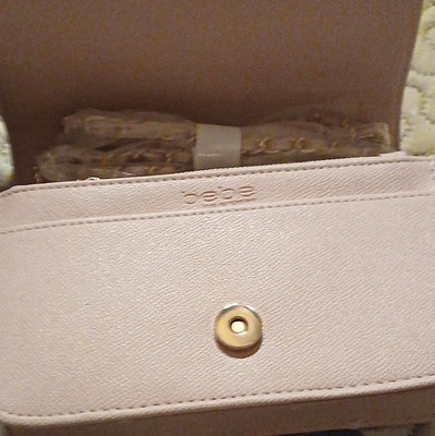 bebe Pink Solid Snap-Closure Wallet w/ Logo Accents & Credit Card Feature