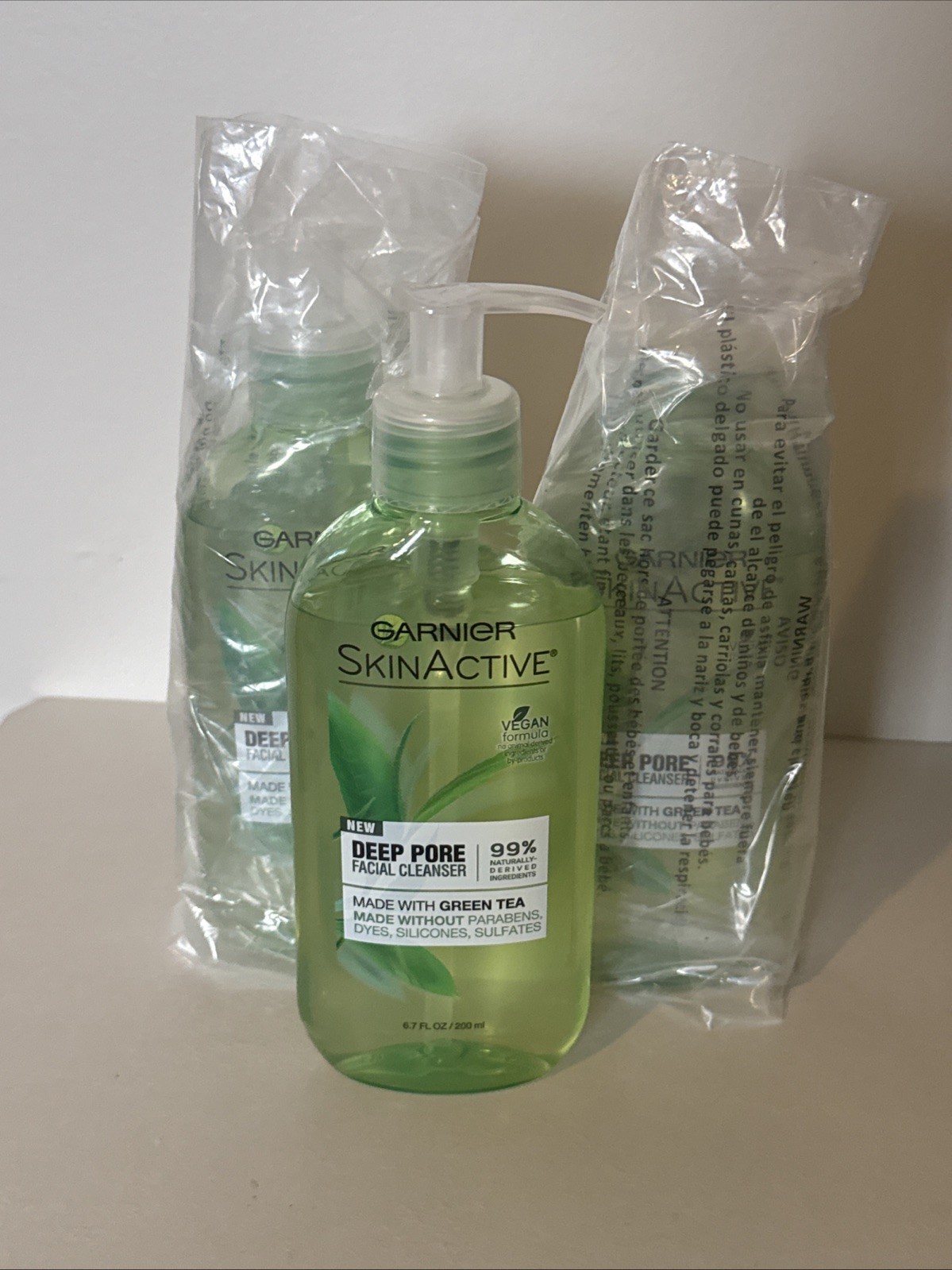 3 Pack Garnier SkinActive Deep Pore Facial Cleanser With Green Tea, 6.7 fl. oz.