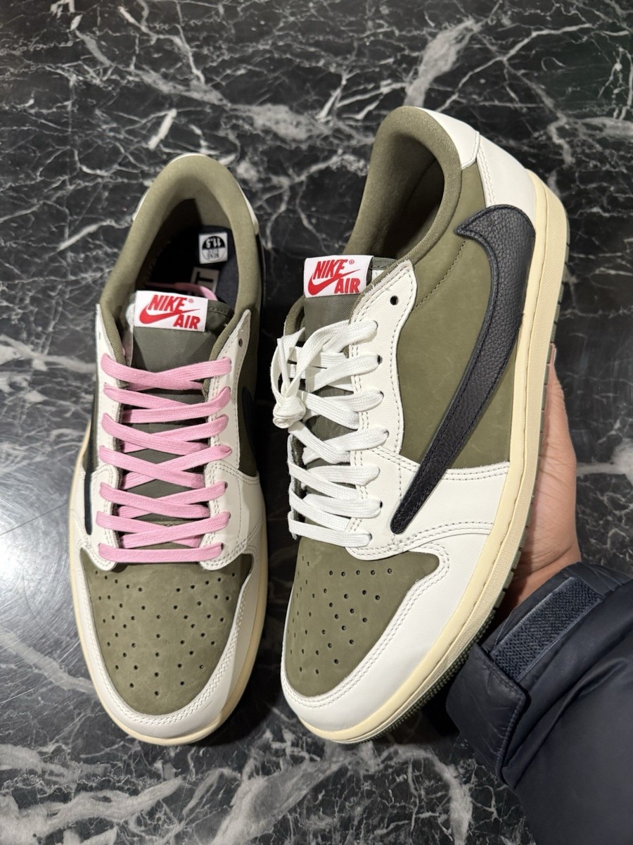 Travis Scott x Air Jordan 1 Retro OG SP Low Reverse Olive Size