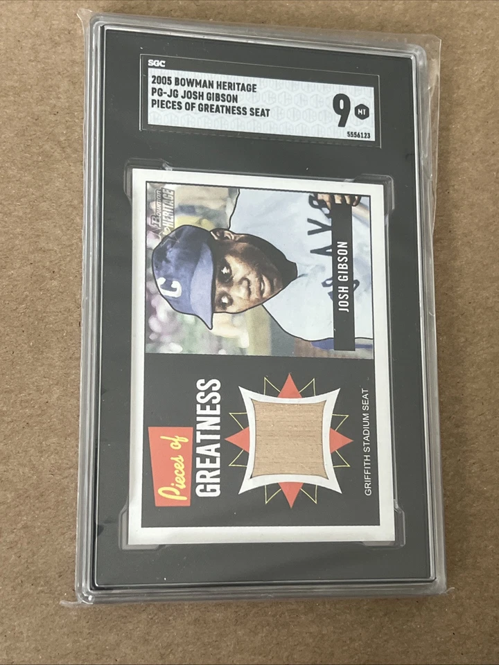 2005 Josh Gibson Bowman Heritage Pieces of Greatness Seat Relic PG-JG SGC 9 RARE - Image 4 of 4