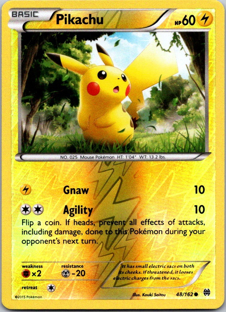 Pikachu 48/162 XY BREAKthrough Common Reverse Holo NM